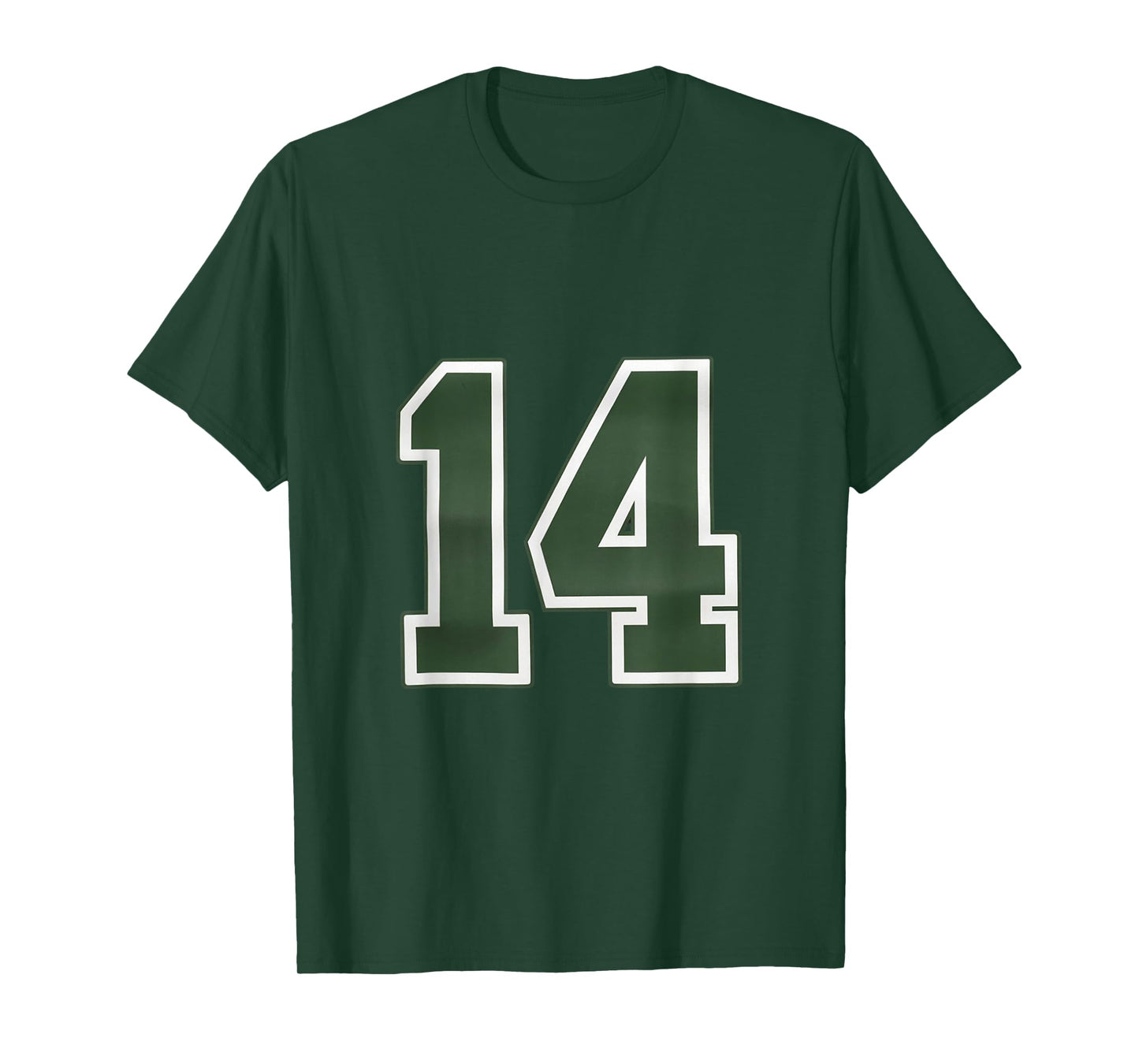 Number #14 Sport Green Number T-Shirt