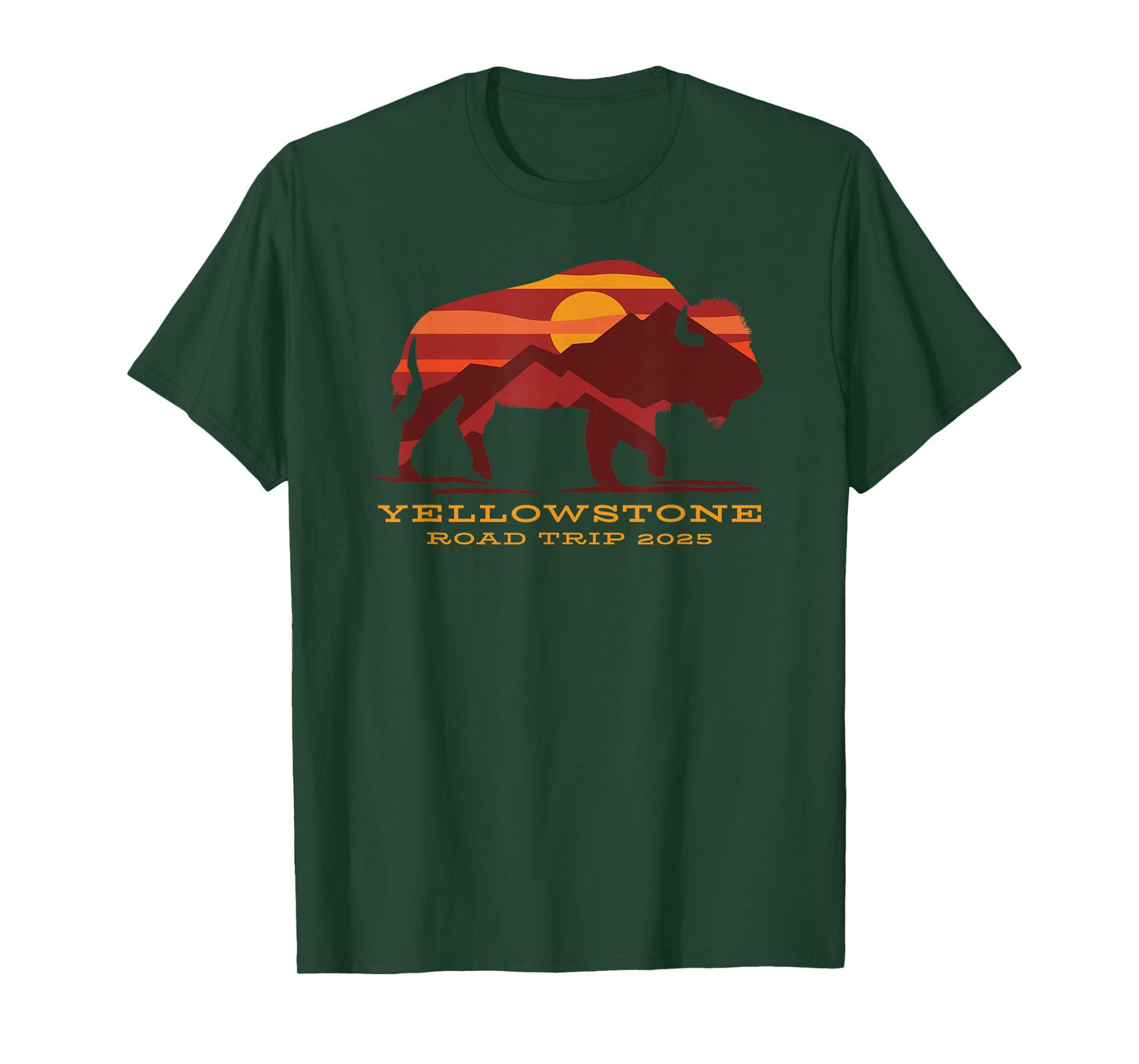 Yellowstone National Park Family Road Trip 2025 Matching T-Shirt