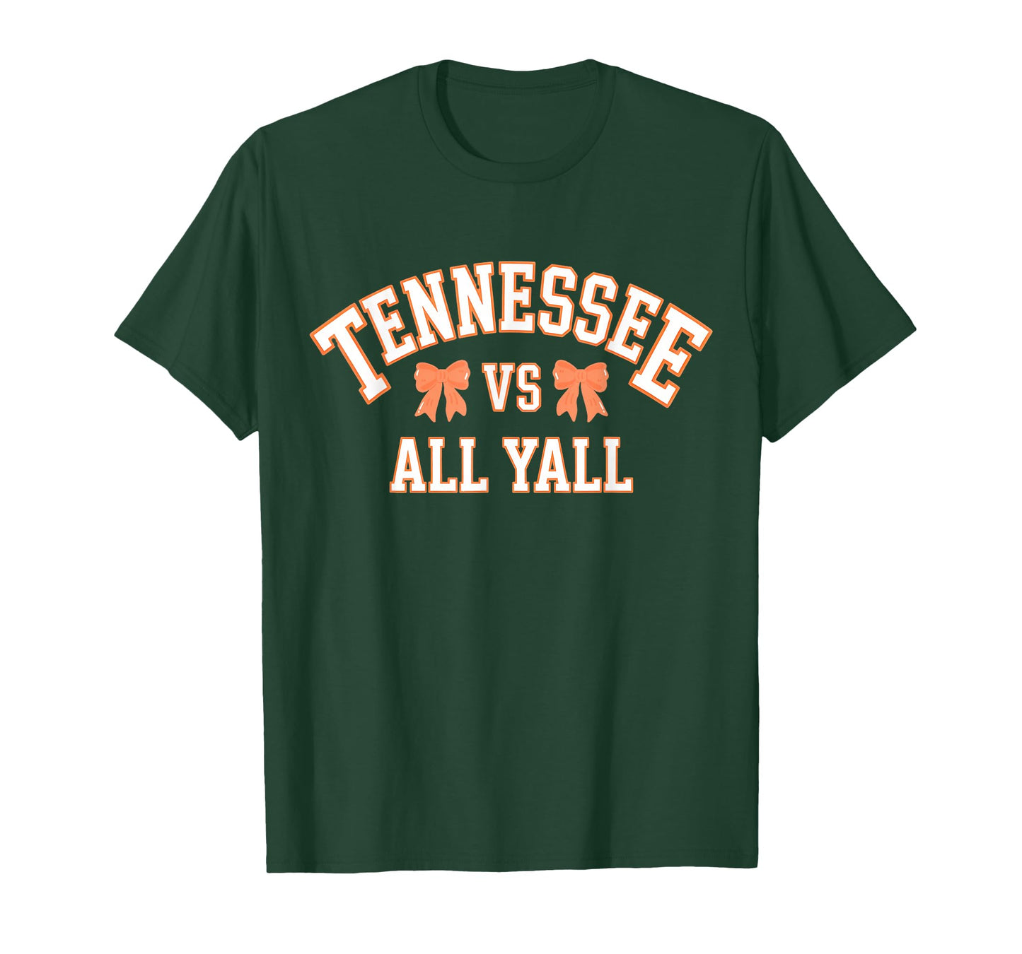Funny Tennessee -vs- All Yall, Knoxville TN Orange Coquette T-Shirt