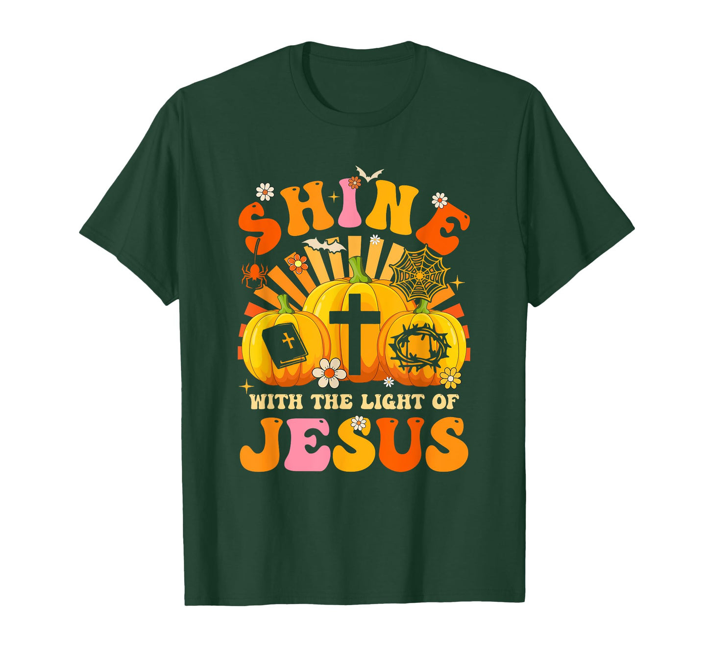 Shine With The Light Of Jesus Christian Halloween Women T-Shirt