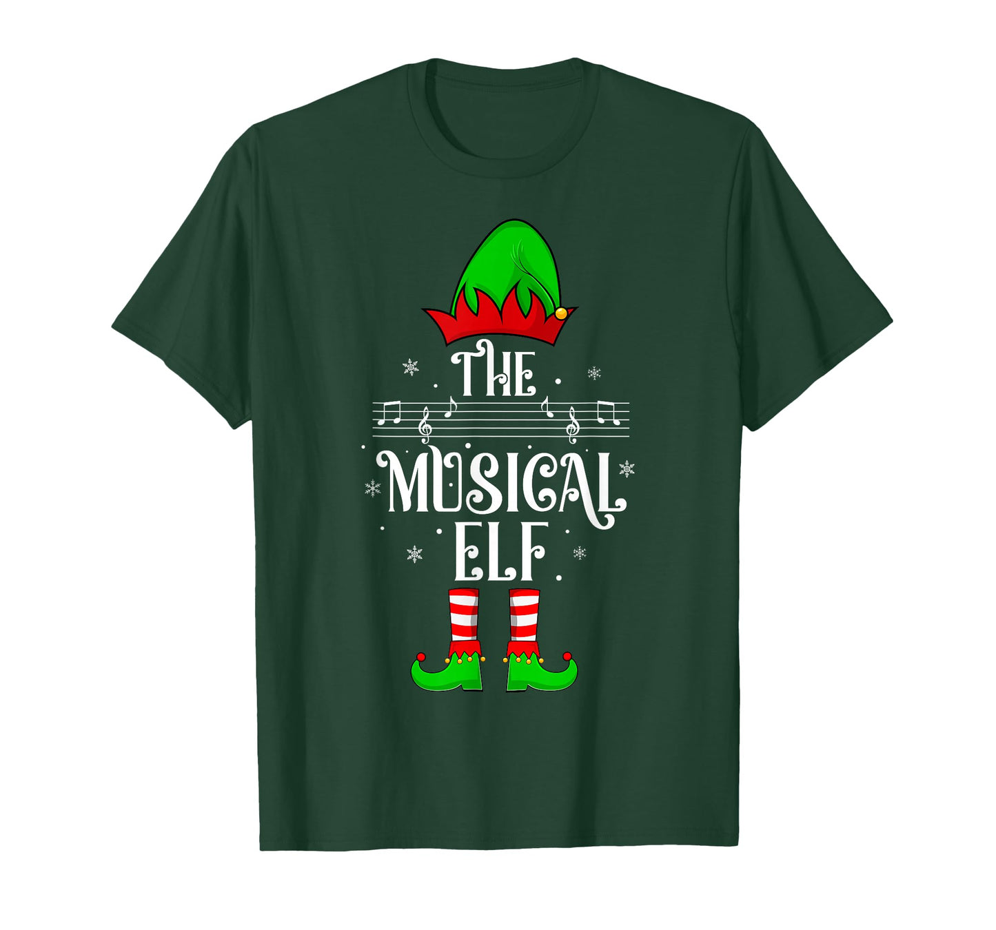 Musical Elf Xmas Christmas Matching Family Elf Squad Xmas T-Shirt