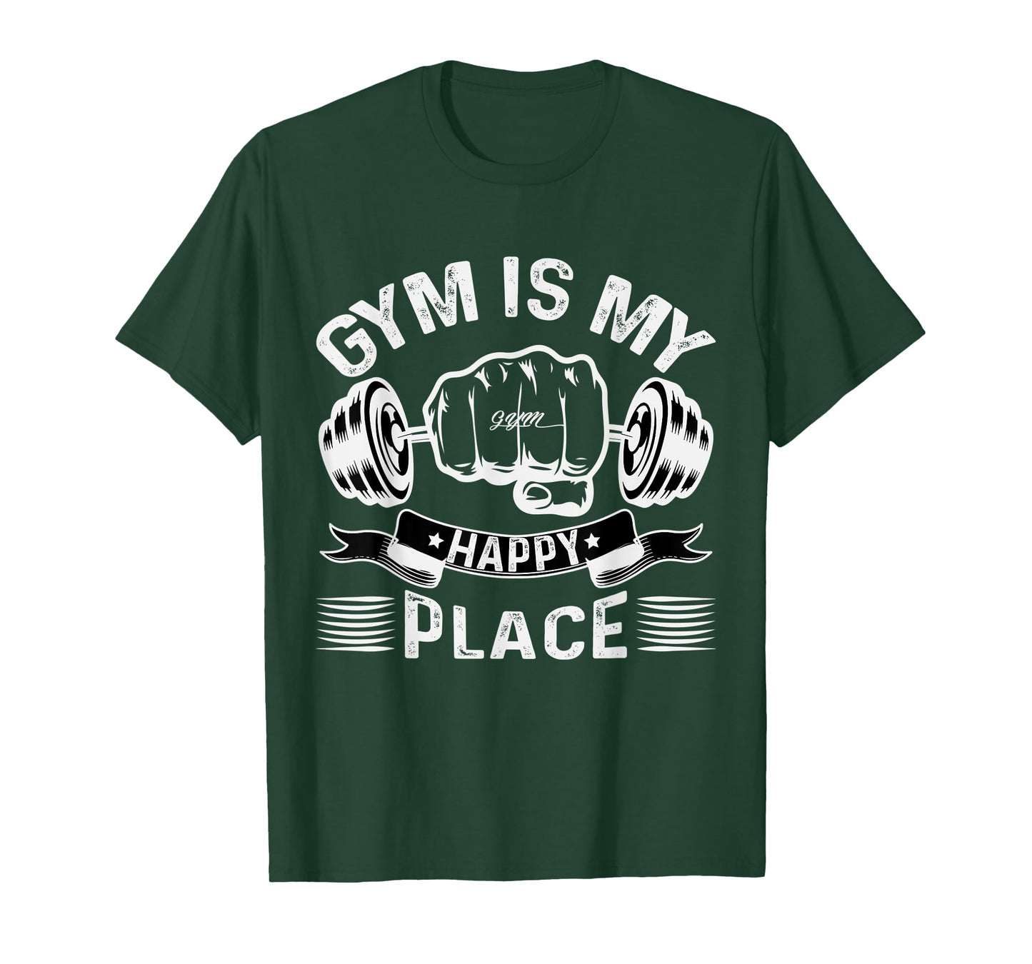 The Gym Is My Happy Place Gymnast Lover Gymnastics Fitness T-Shirt