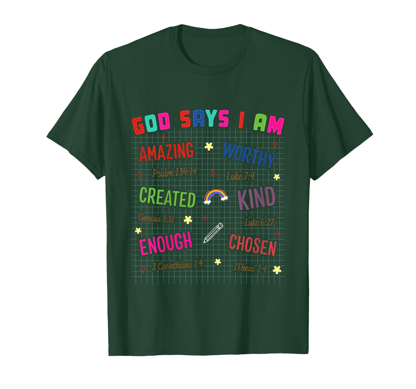 Kids Christian Lovers God Says I Am Faith Kids God Says I Am T-Shirt