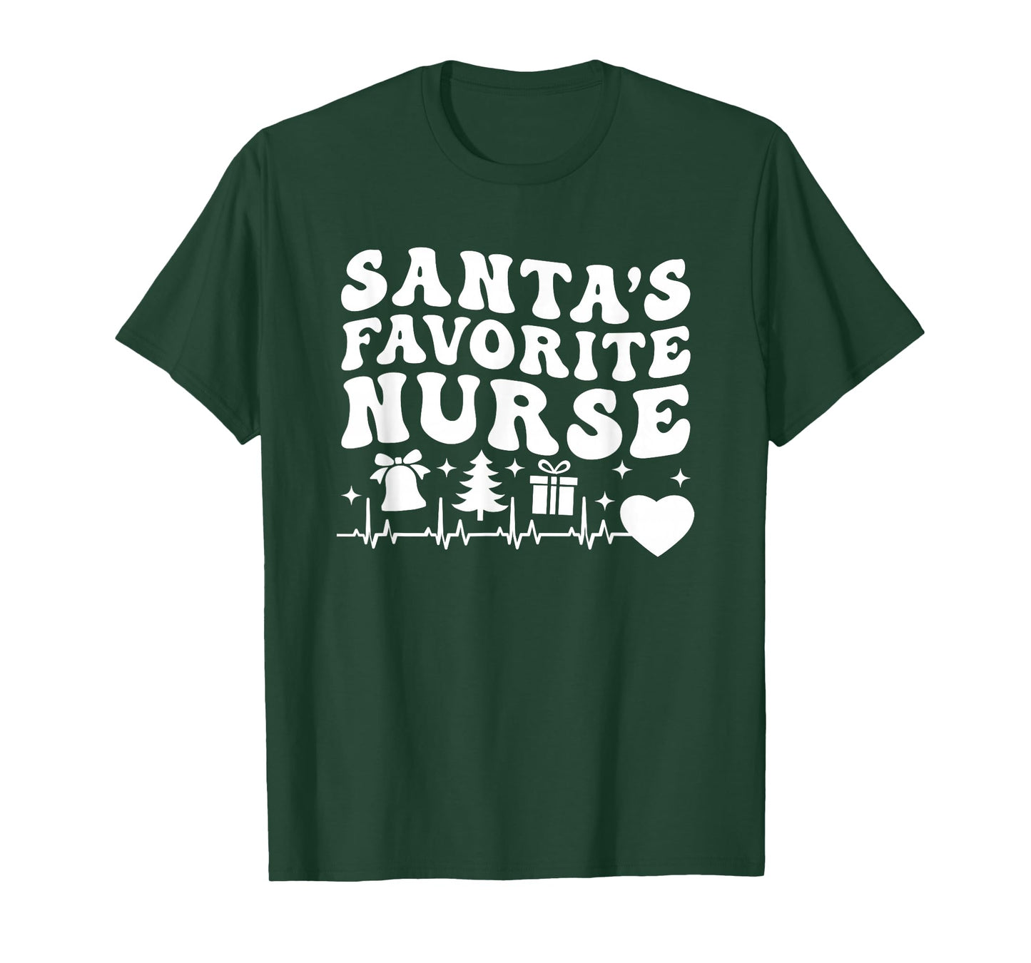 Santa's Favorite Nurse Christmas Nursing Xmas Funny T-Shirt