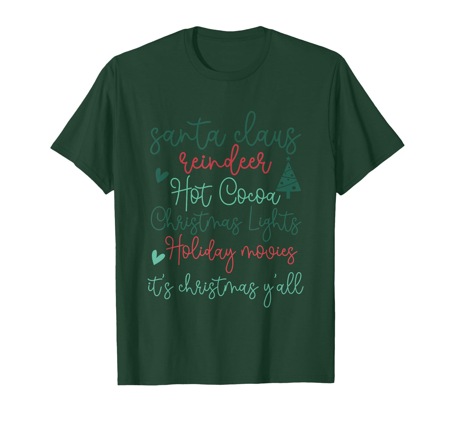 It's Christmas Y'all Santa Claus Lights T-Shirt