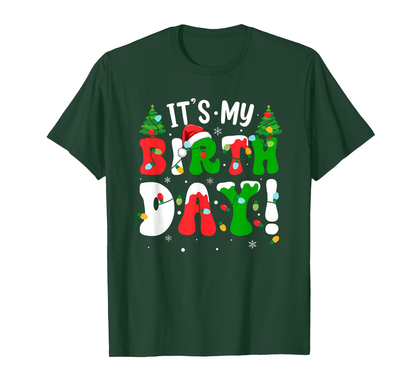 It's My Birthday Merry Christmas Bday Boys Girls Kids Xmas T-Shirt
