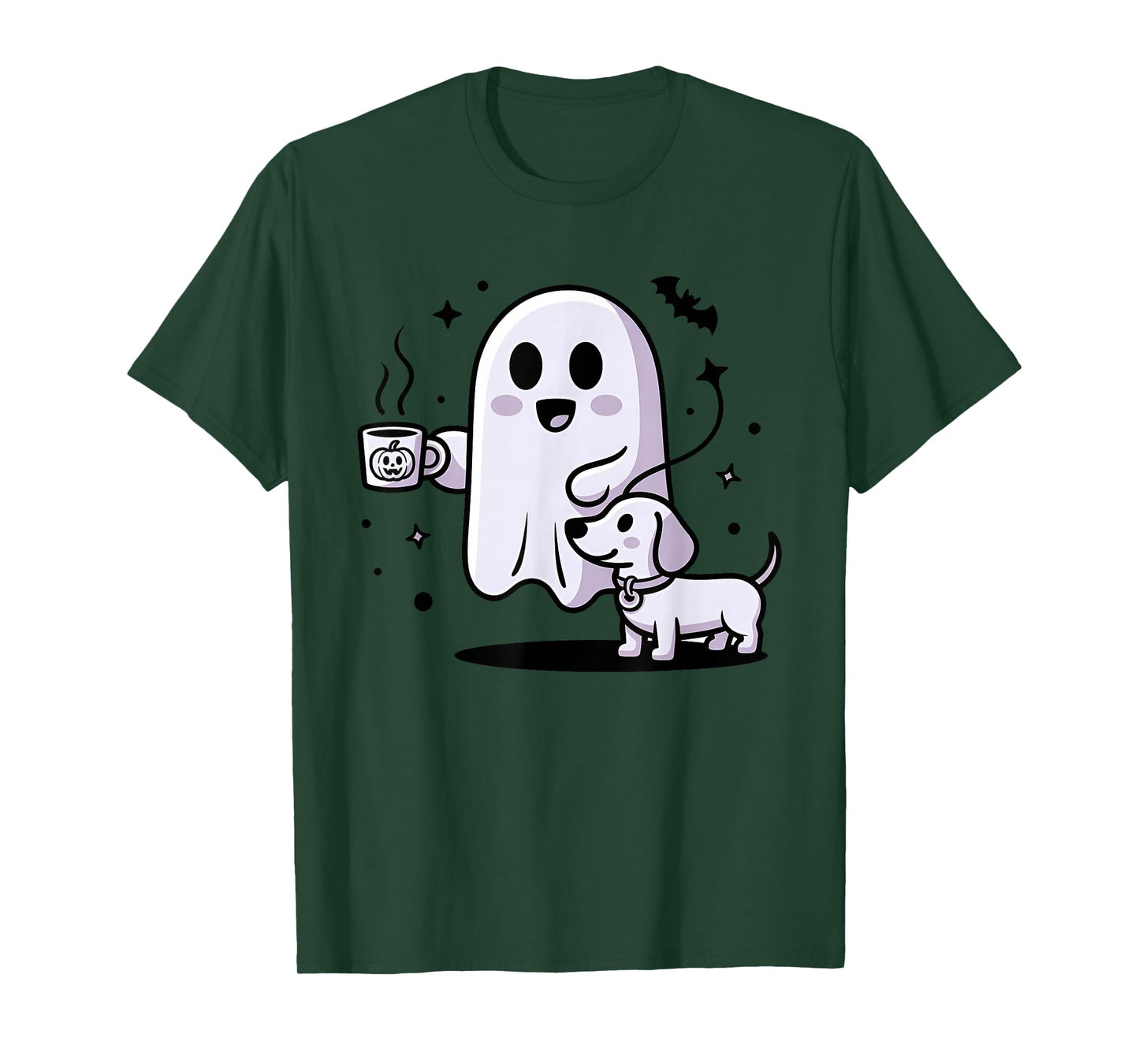 Funny Dachshund Ghost Halloween Spooky Season Weenie Dog T-Shirt