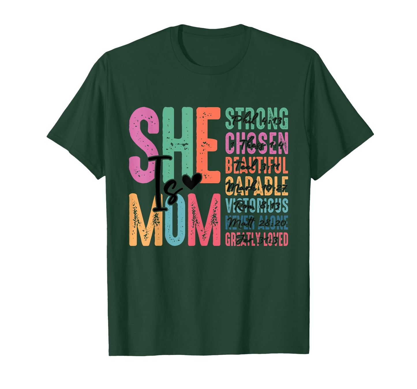 She Is Mom Christian Mothers Day Jesus Mom Religious Women T-Shirt