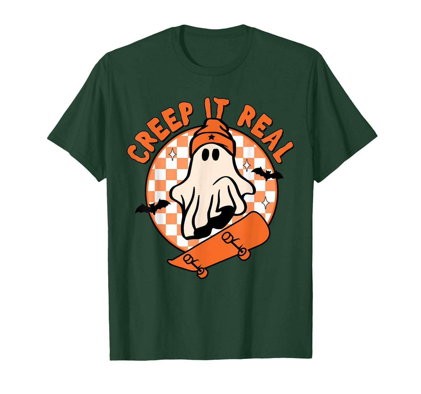Vintage Retro Halloween Creep It Real Ghost Boy Fall Season T-Shirt