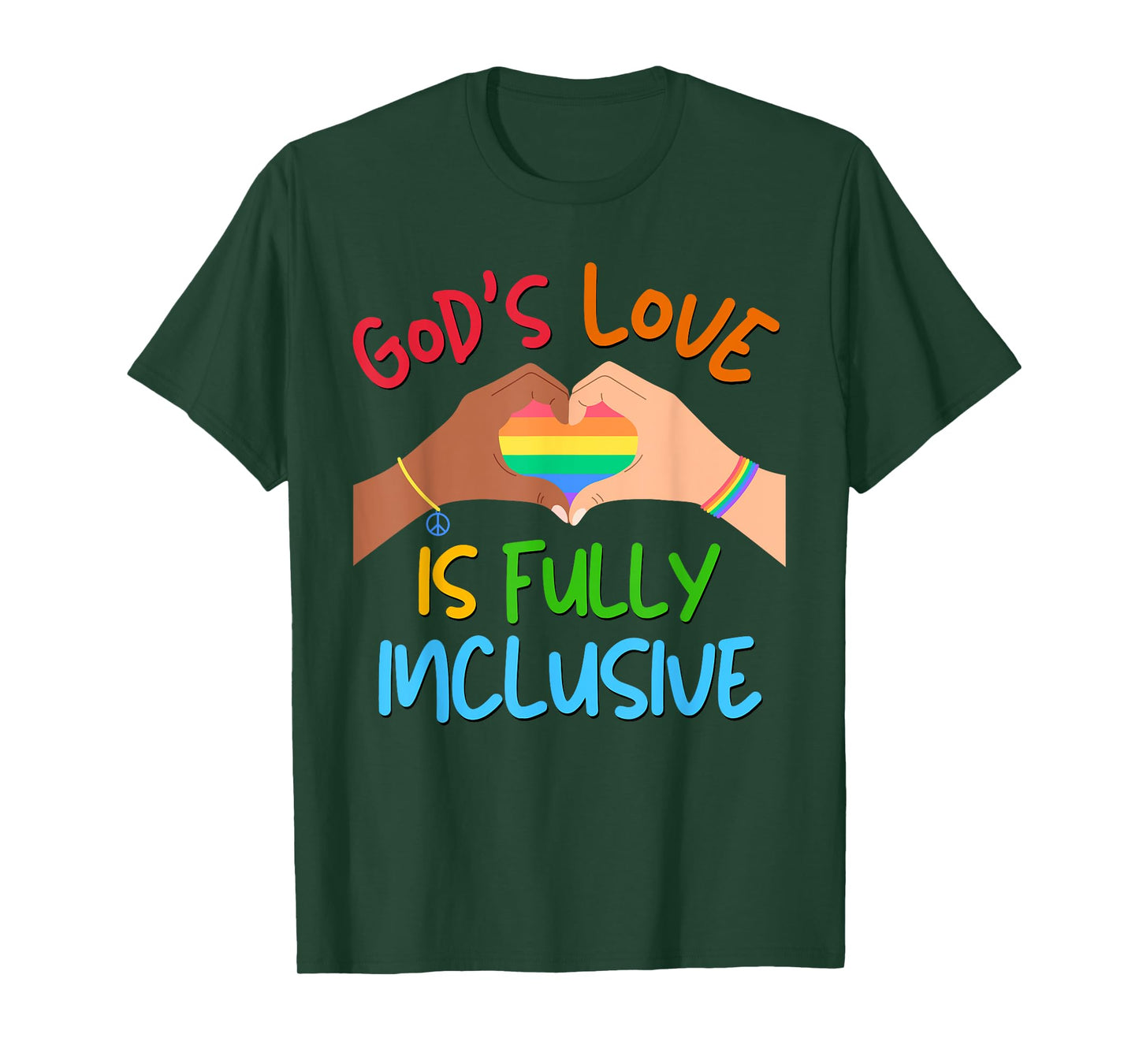 God's Love is Fully Inclusive LGBT GAY Christian Pride Month T-Shirt