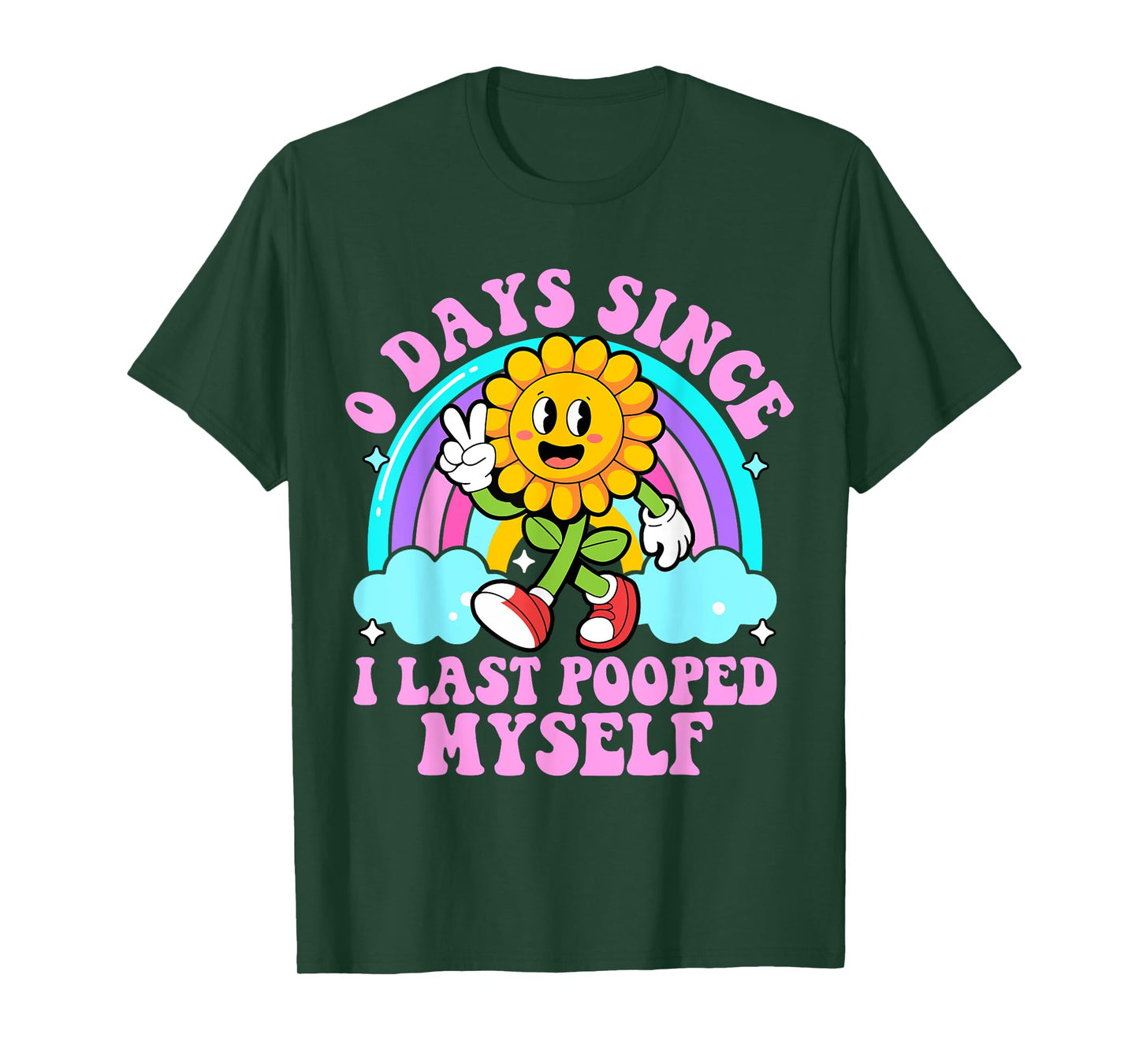 0 Days Since I Last Pooped Myself Funny embarrassing Meme T-Shirt