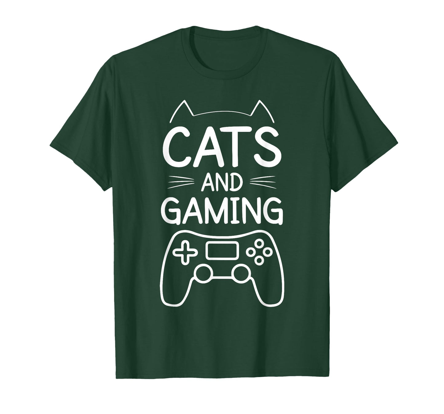 Cats & Gaming Humor Gamer Cat Guy Design Cat Lover & Gamer T-Shirt for Men Women Girls Kids