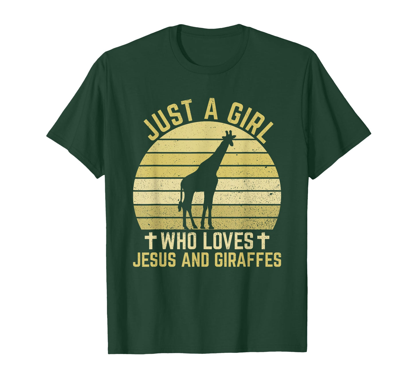 Jesus And Giraffes - Christian Girl And Women T-Shirt