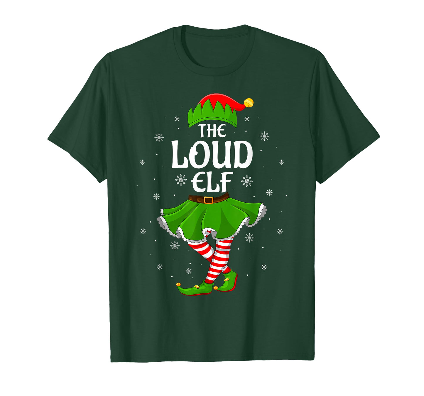 Loud Elf Christmas Family Girls Women Elf Squad Xmas T-Shirt