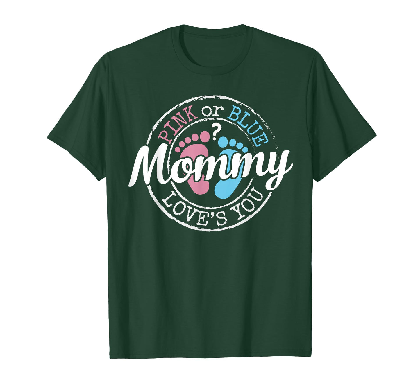 Gender Reveal Mom Mommy To Be Gifts Pink or Blue Baby Shower T-Shirt