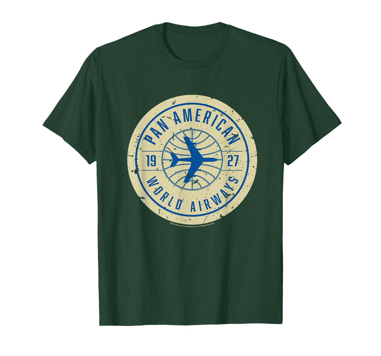 Pan Am 1927 World Airways Plane Badge Logo T-Shirt