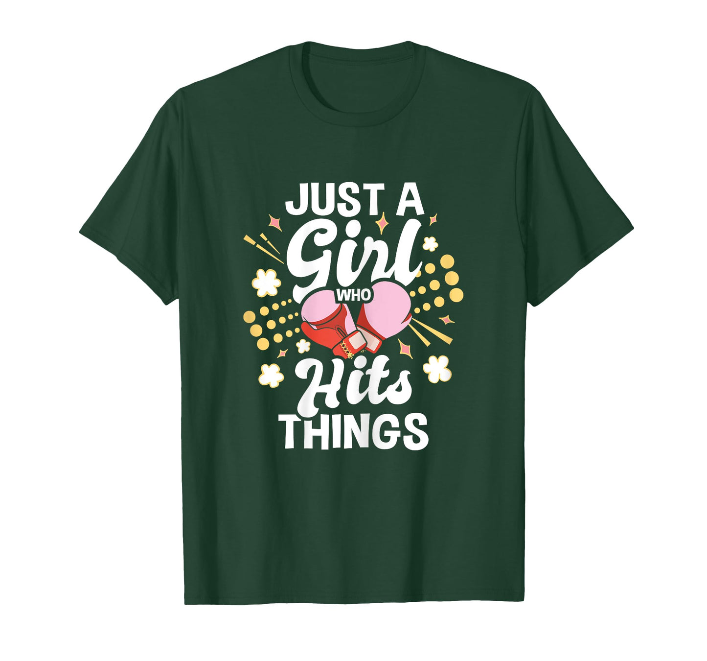 Just A Girl Who Hits Things - Kickboxing Kickboxer Gym Boxer T-Shirt