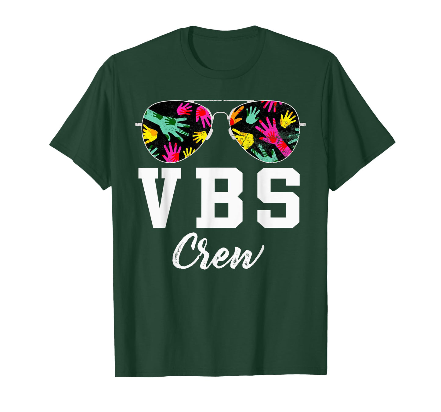 VBS Crew Vacation Bible VBS Teacher Handprints Sunglasses T-Shirt