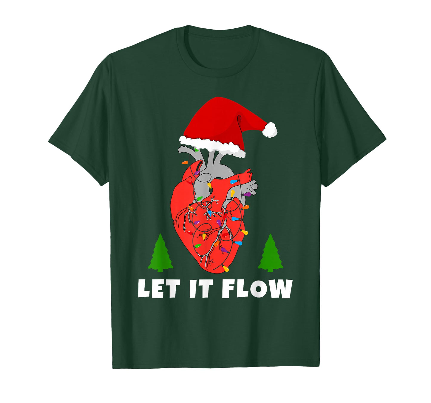 Funny Medical Christmas Anatomical Heart T-Shirt