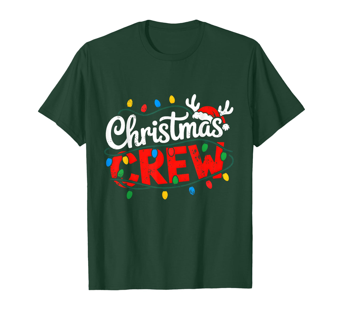 Christmas Crew Xmas Lights Family Matching Pajamas Holiday T-Shirt