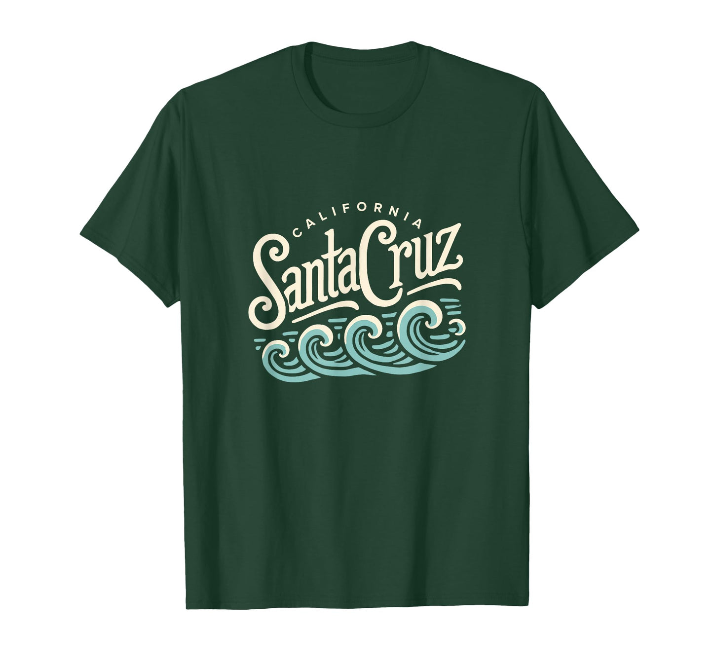 Santa Cruz California - Vintage Beach Waves - Central Coast T-Shirt