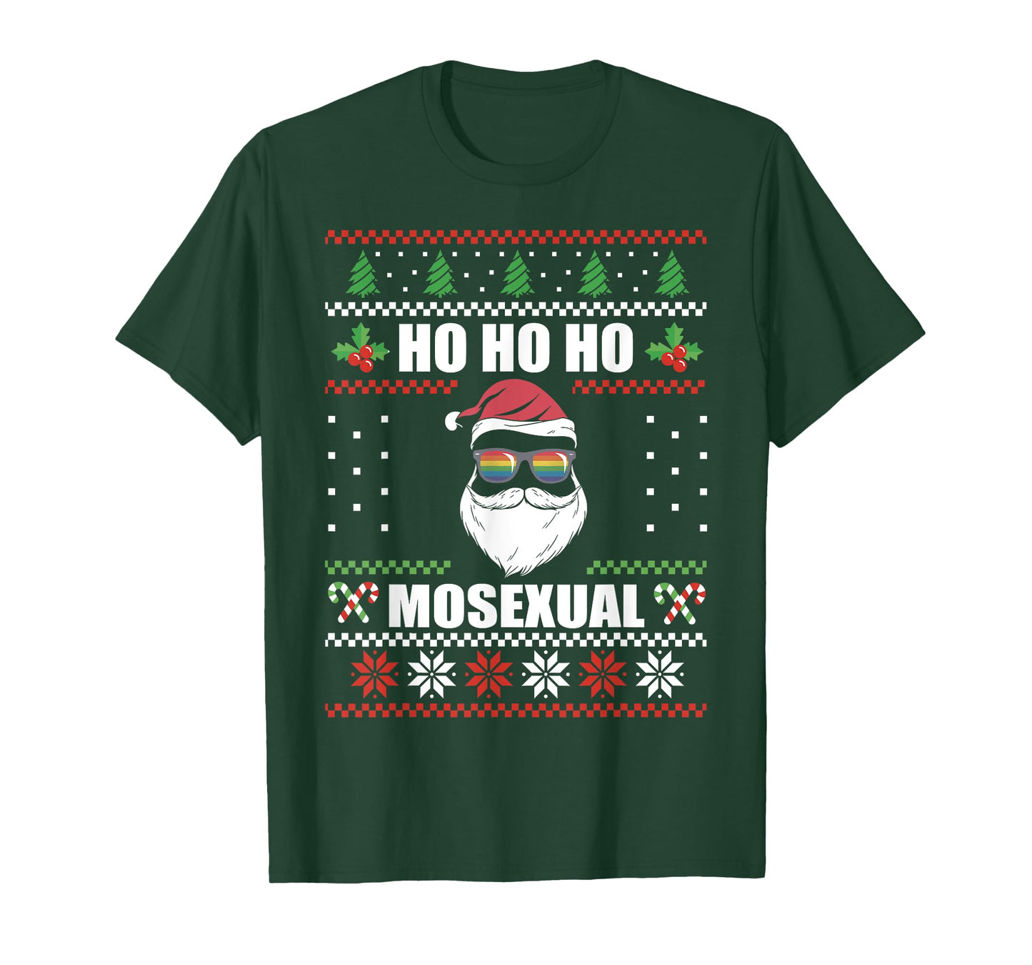 Funny Christmas LGBTQ Shirt Ho Ho Ho Mosexual Gay Pride T-Shirt