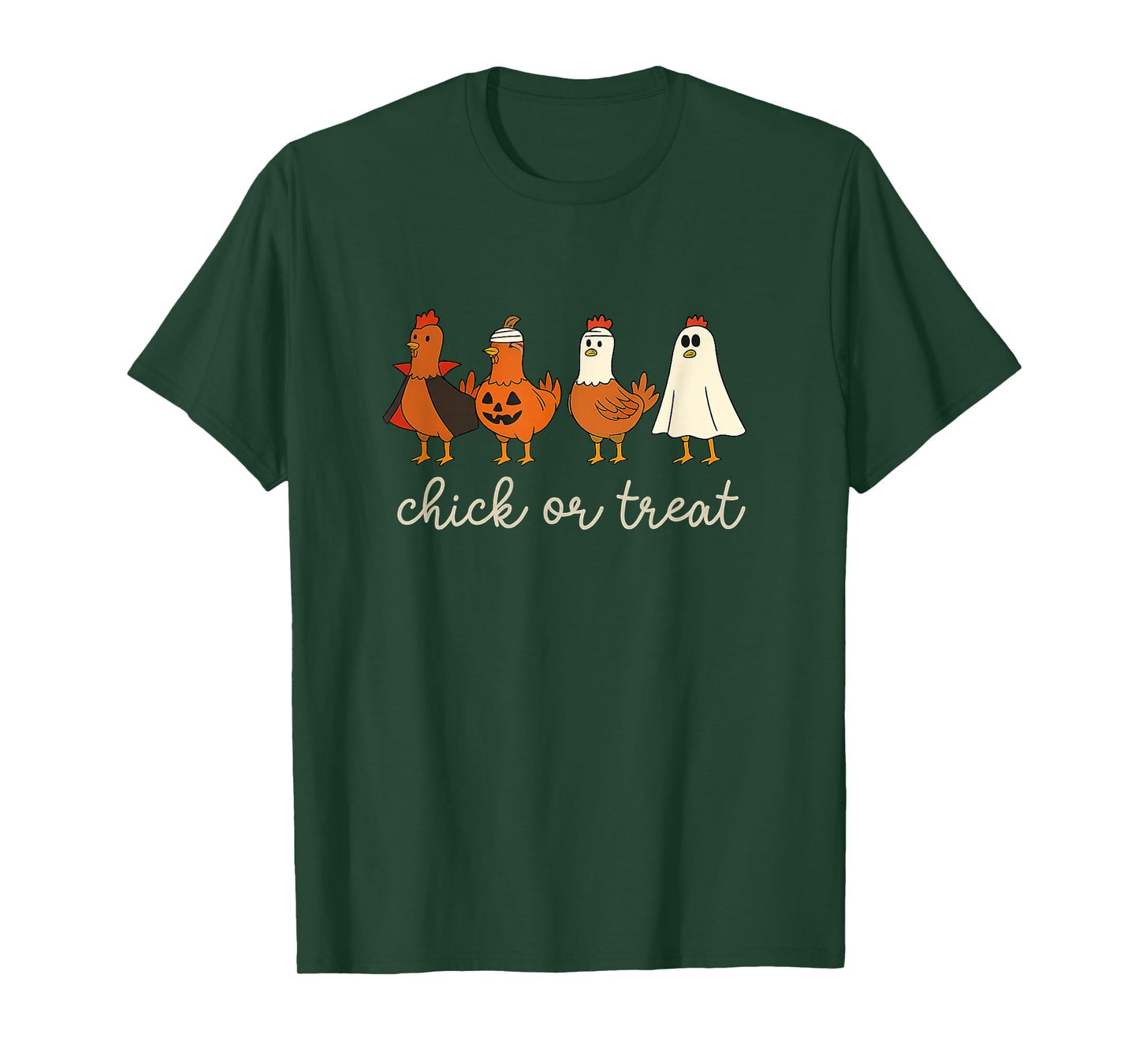 Chick Or Treat Halloween Pumpkin Ghost Spooky Funny Chicken T-Shirt