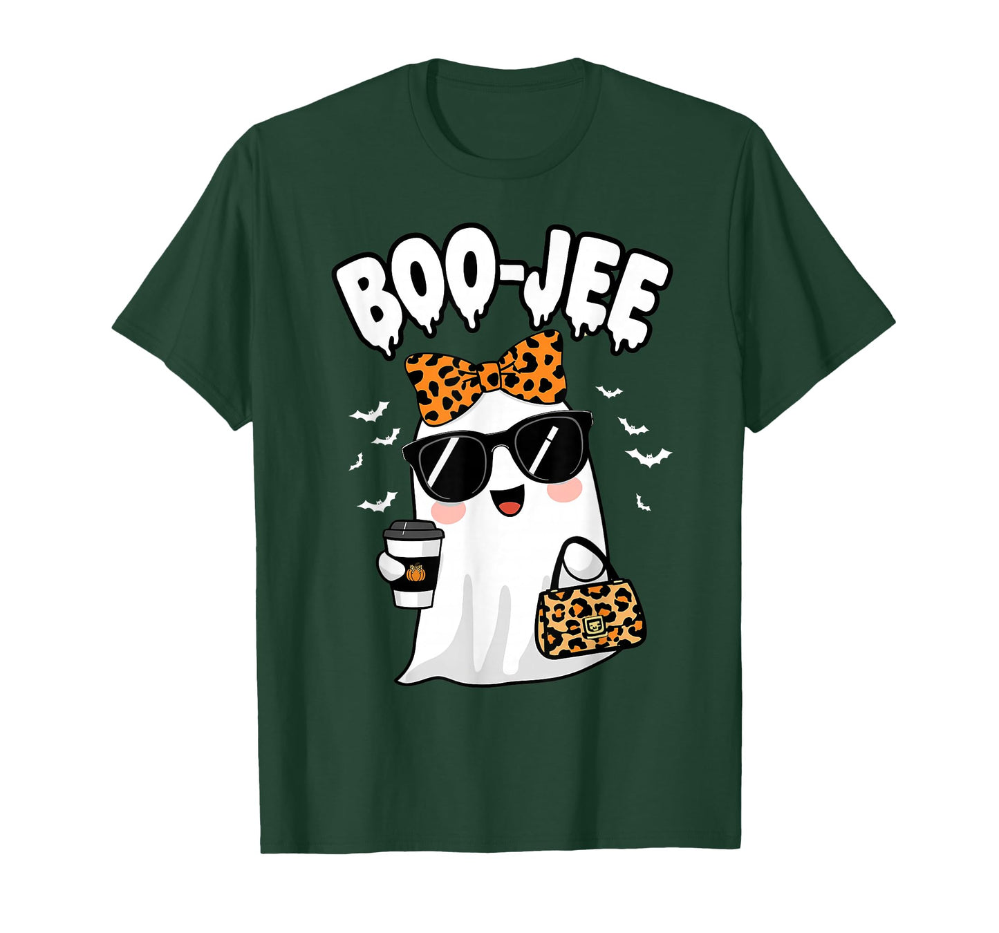 Boo JEE Boujee Pink Ghost Halloween October Vibes T-Shirt