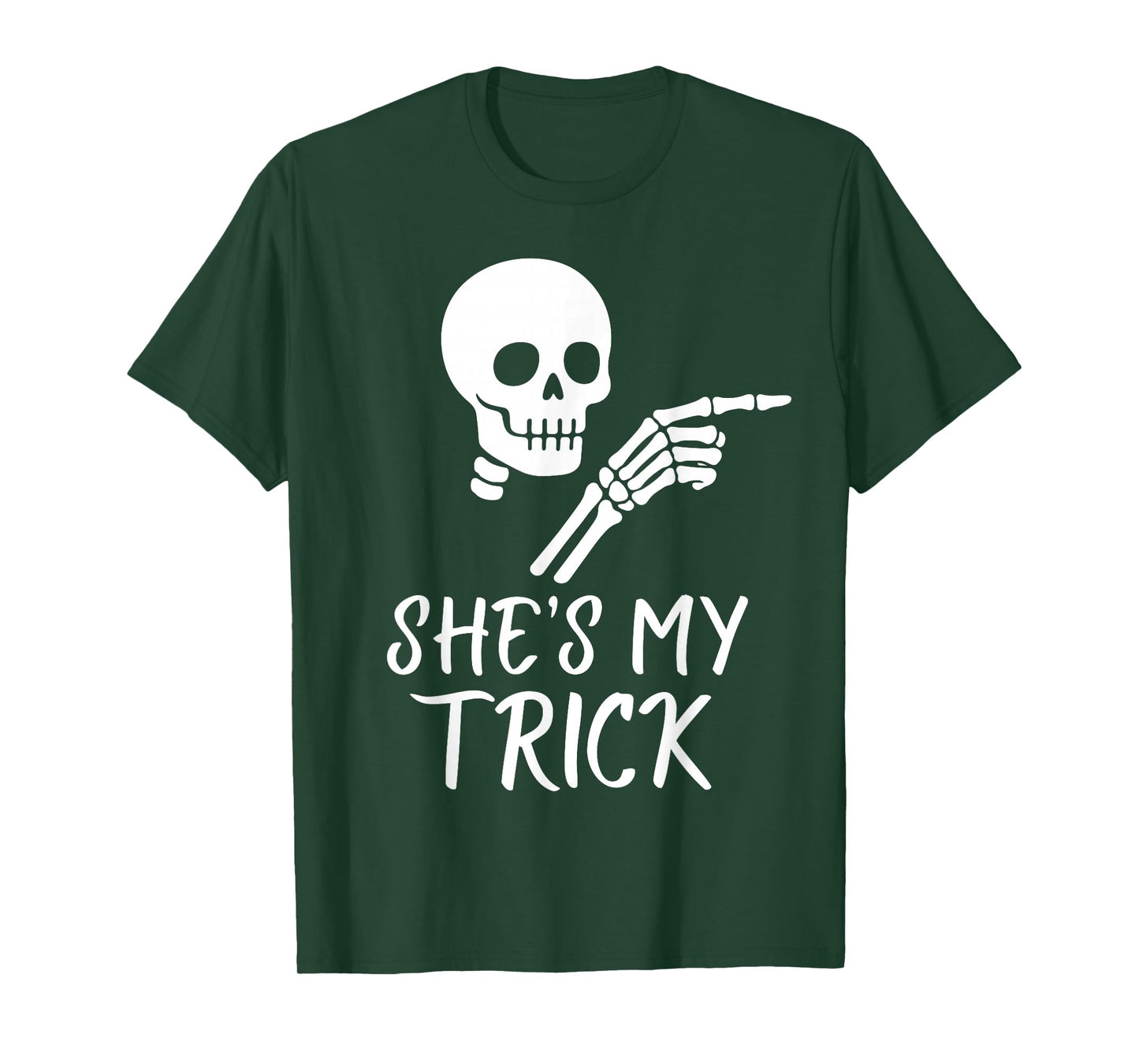 Shes My Trick Matching Couple Halloween Costume Boyfriend T-Shirt
