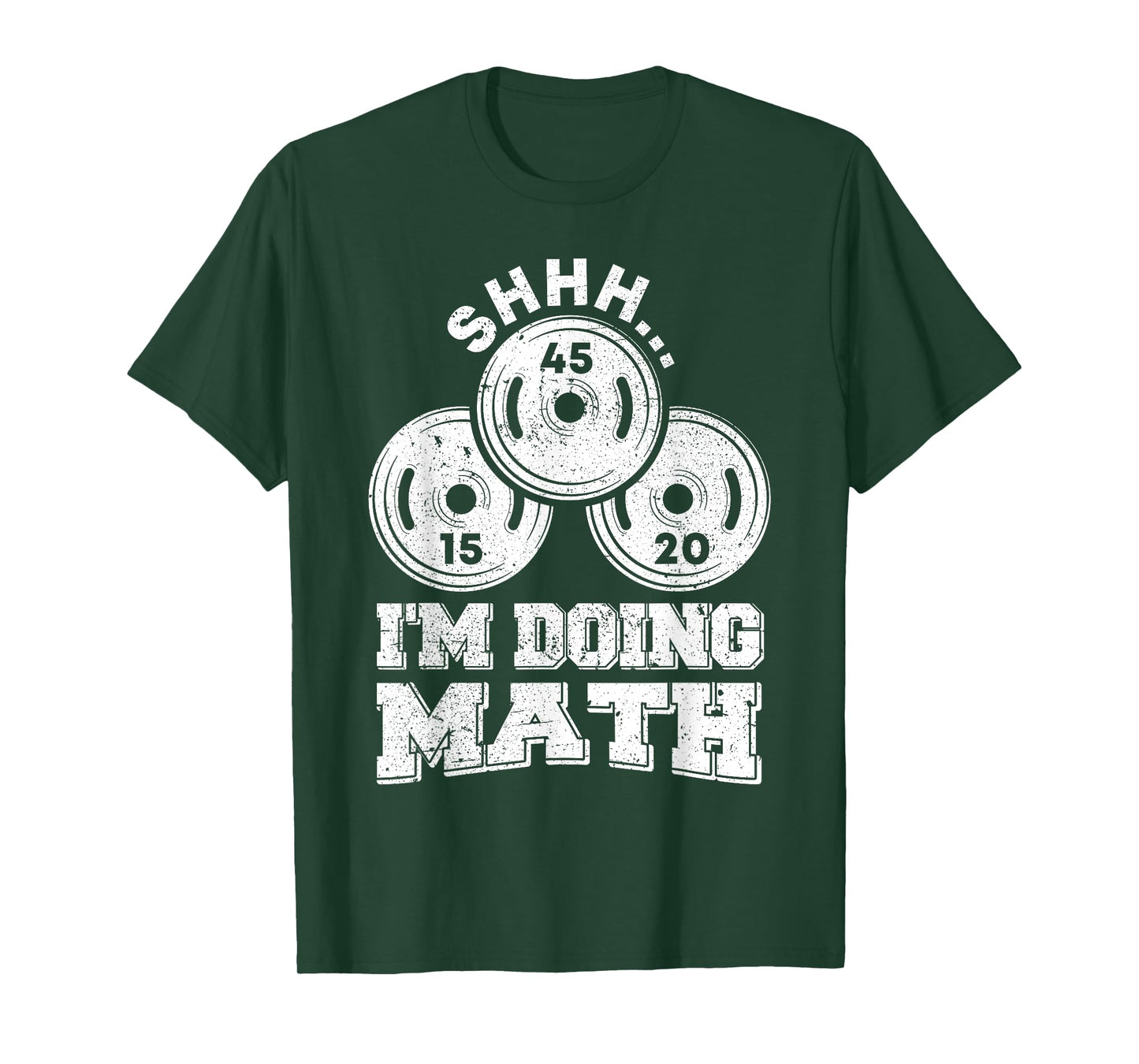 Shhh I'm Doing Math Funny Weight Lifting Workout Training T-Shirt