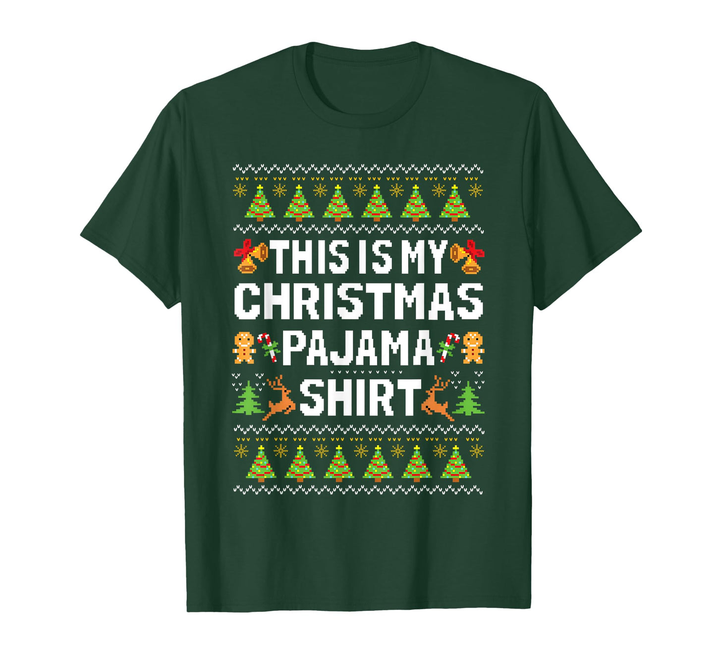 This is My Christmas Pajama Shirt Santa Squad Holiday Ugly T-Shirt