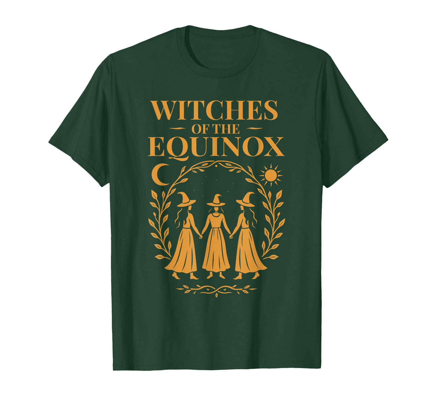 Witches Dance of The Equinox Autumn Pagan Ritual Circle T-Shirt