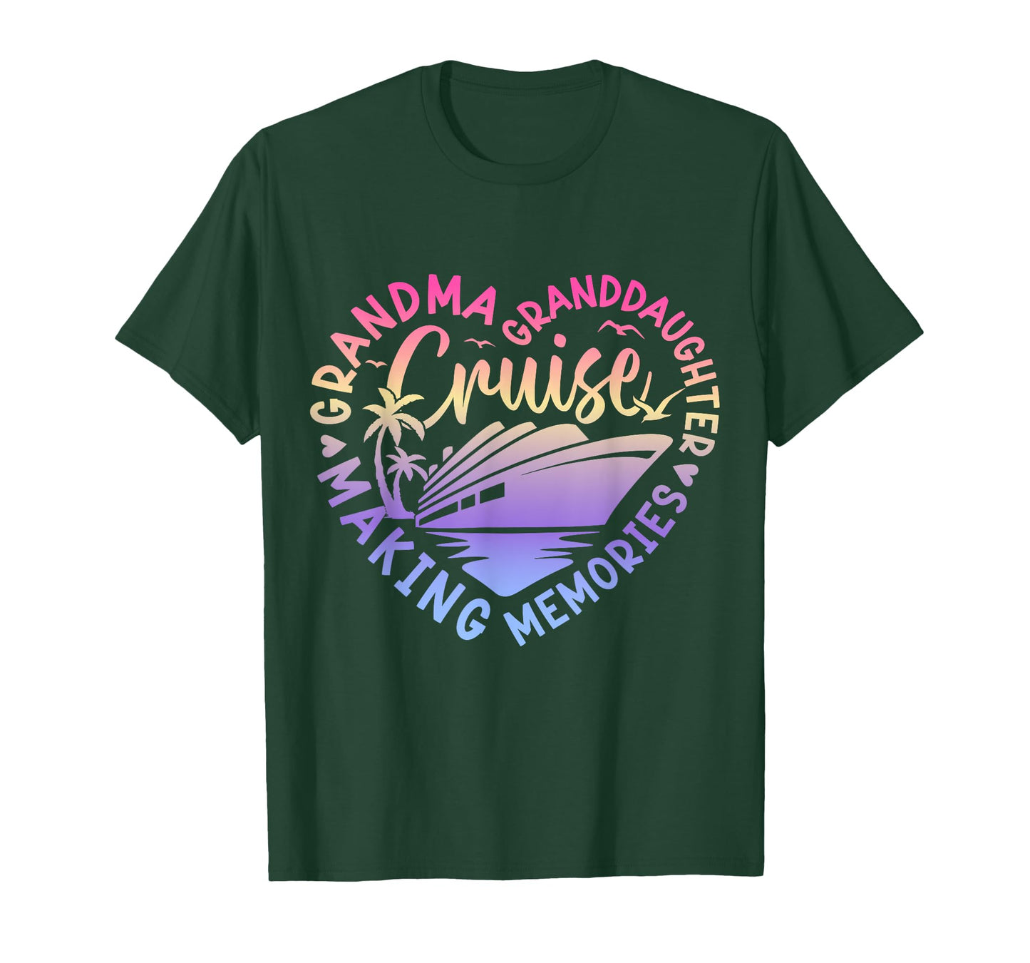 Grandma Granddaughter Memories For Cruise Vacation T-Shirt