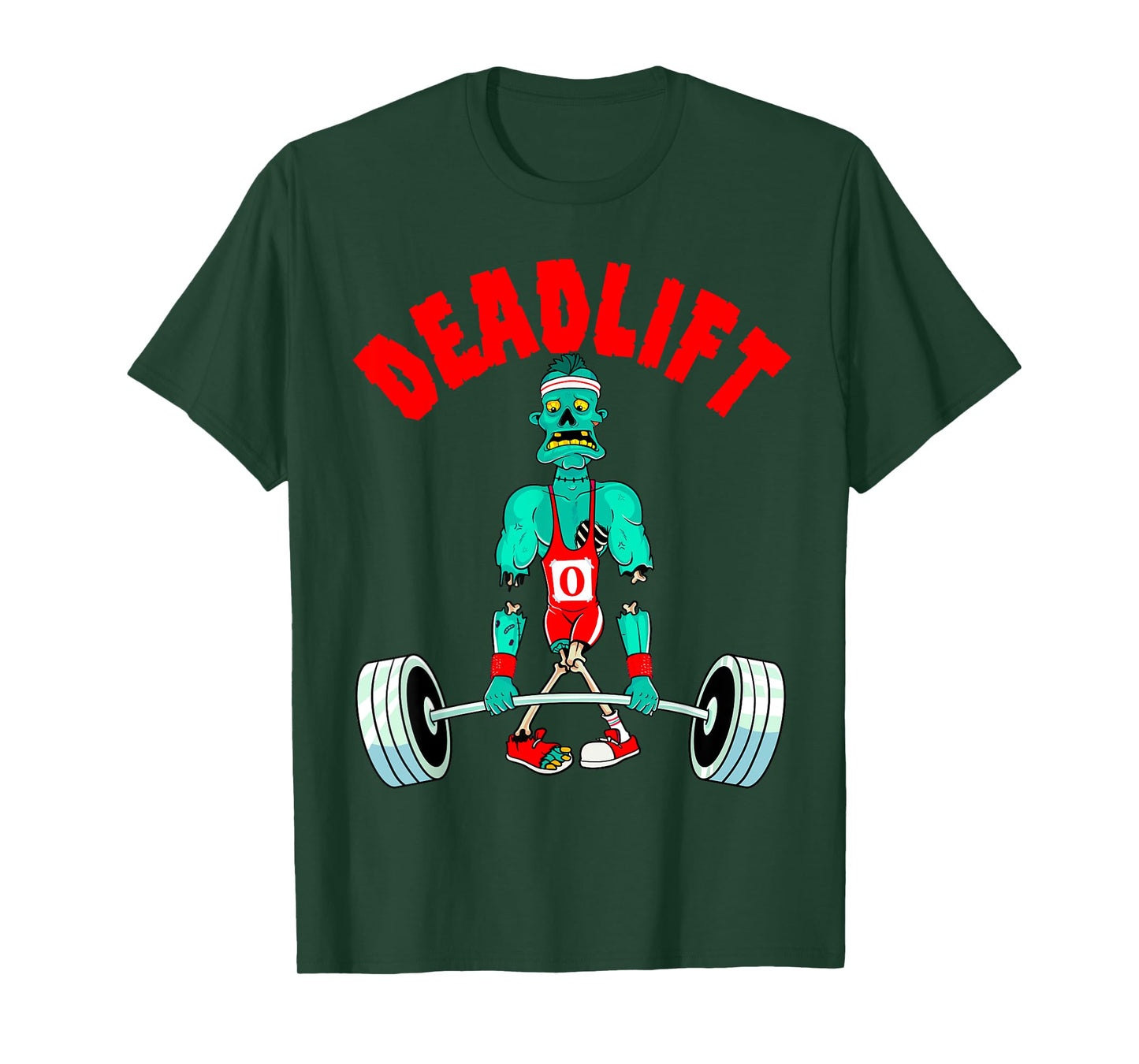 Halloween Workout Zombie Deadlift Weightlifting Men Women T-Shirt