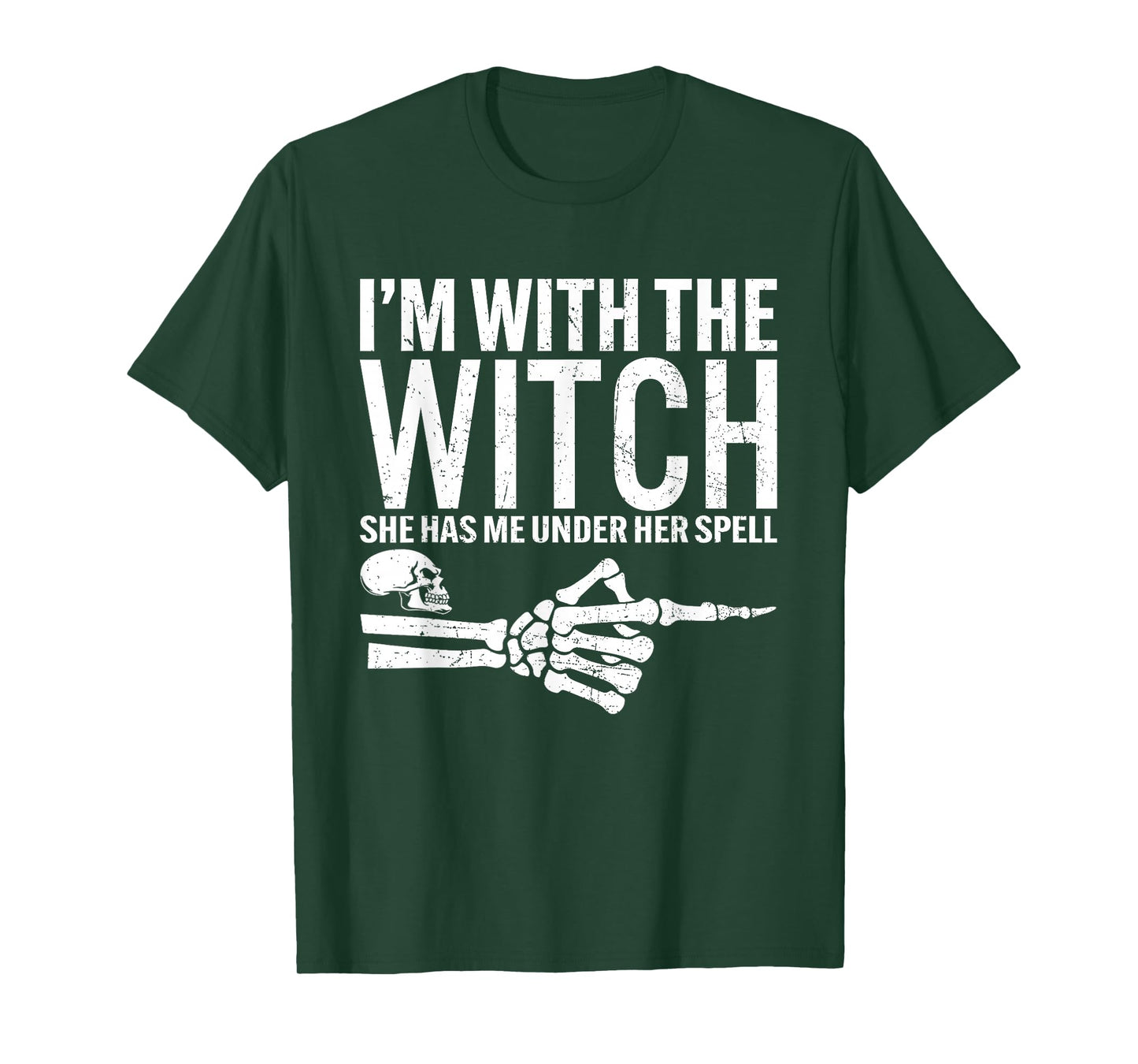 I'm with The Witch Funny Halloween Couple Costume Party T-Shirt