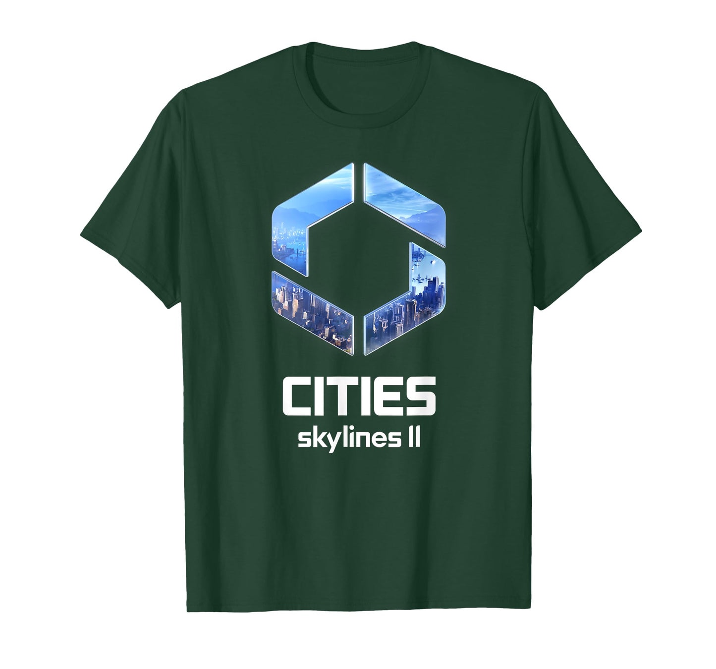 Cities Skylines II Game Logo City Builder White T-Shirt