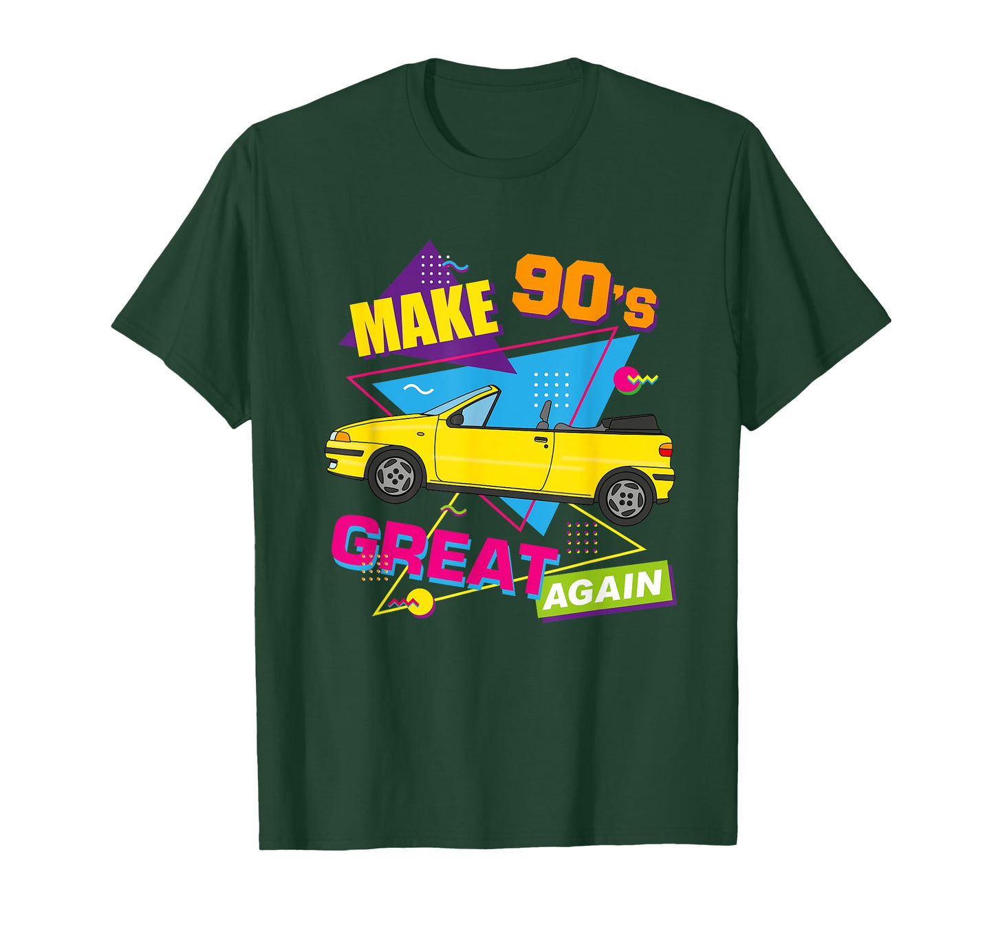 Make 90s Great Again Fiat Punto Cabrio Car 90s Vintage T-Shirt