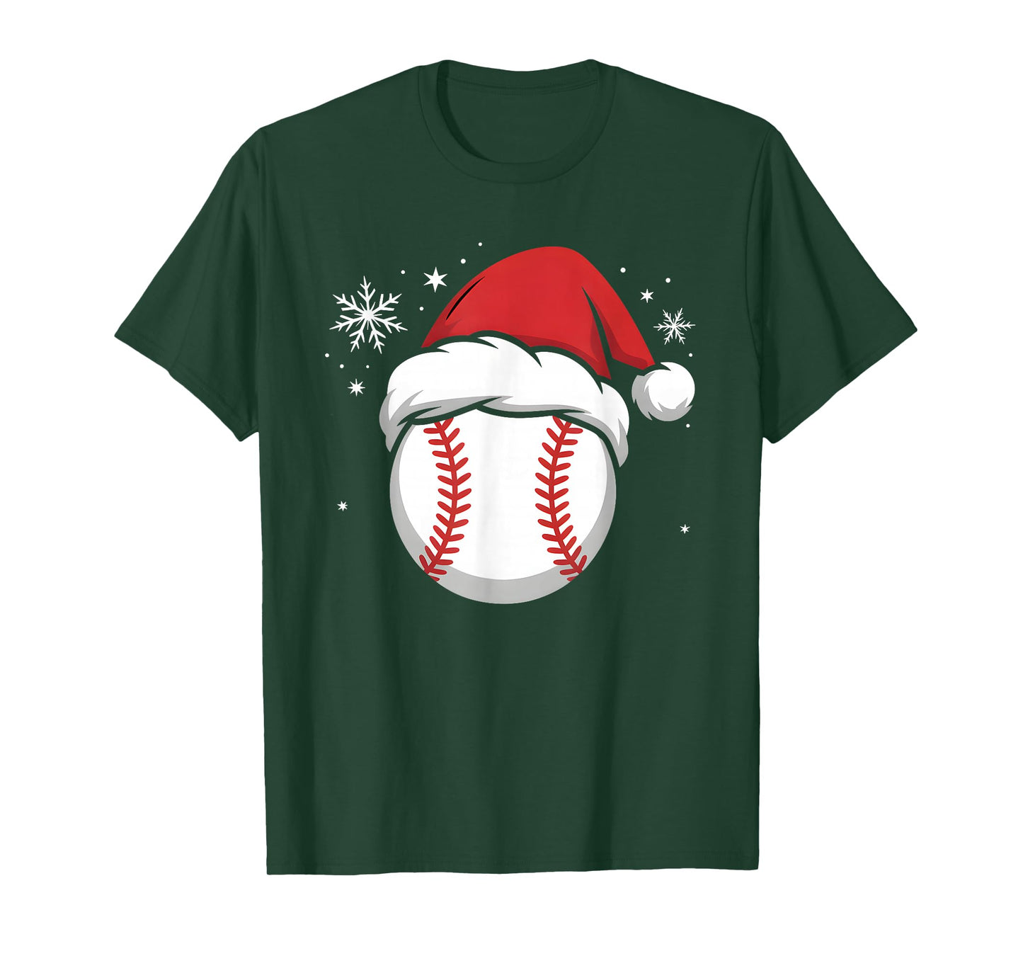 Christmas Santa Hat Baseball Graphic Player Boys Kids Men T-Shirt