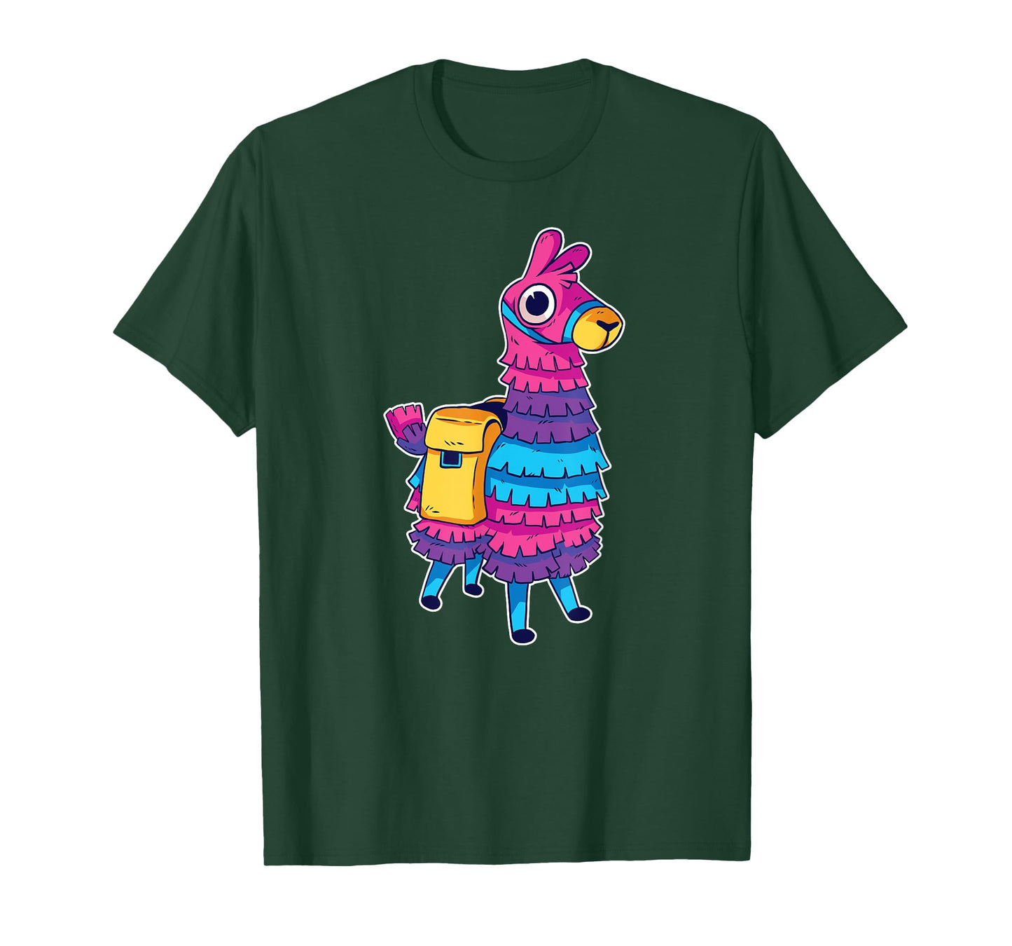 Funny Loot Llama Pinata With Yellow Saddlebag Artwork T-Shirt