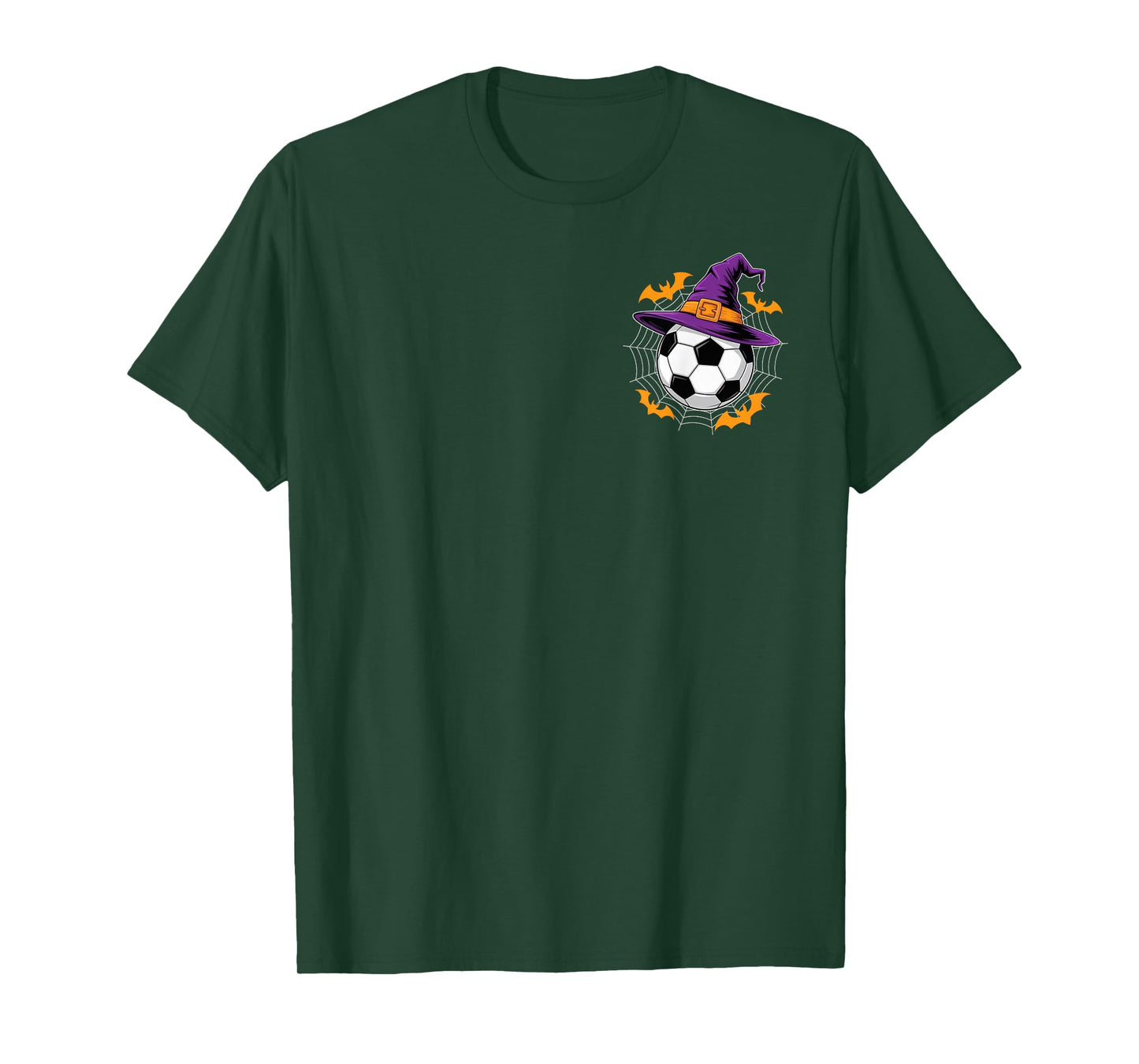 Spooky Soccer Ball Witch Hat Halloween Look for Players T-Shirt