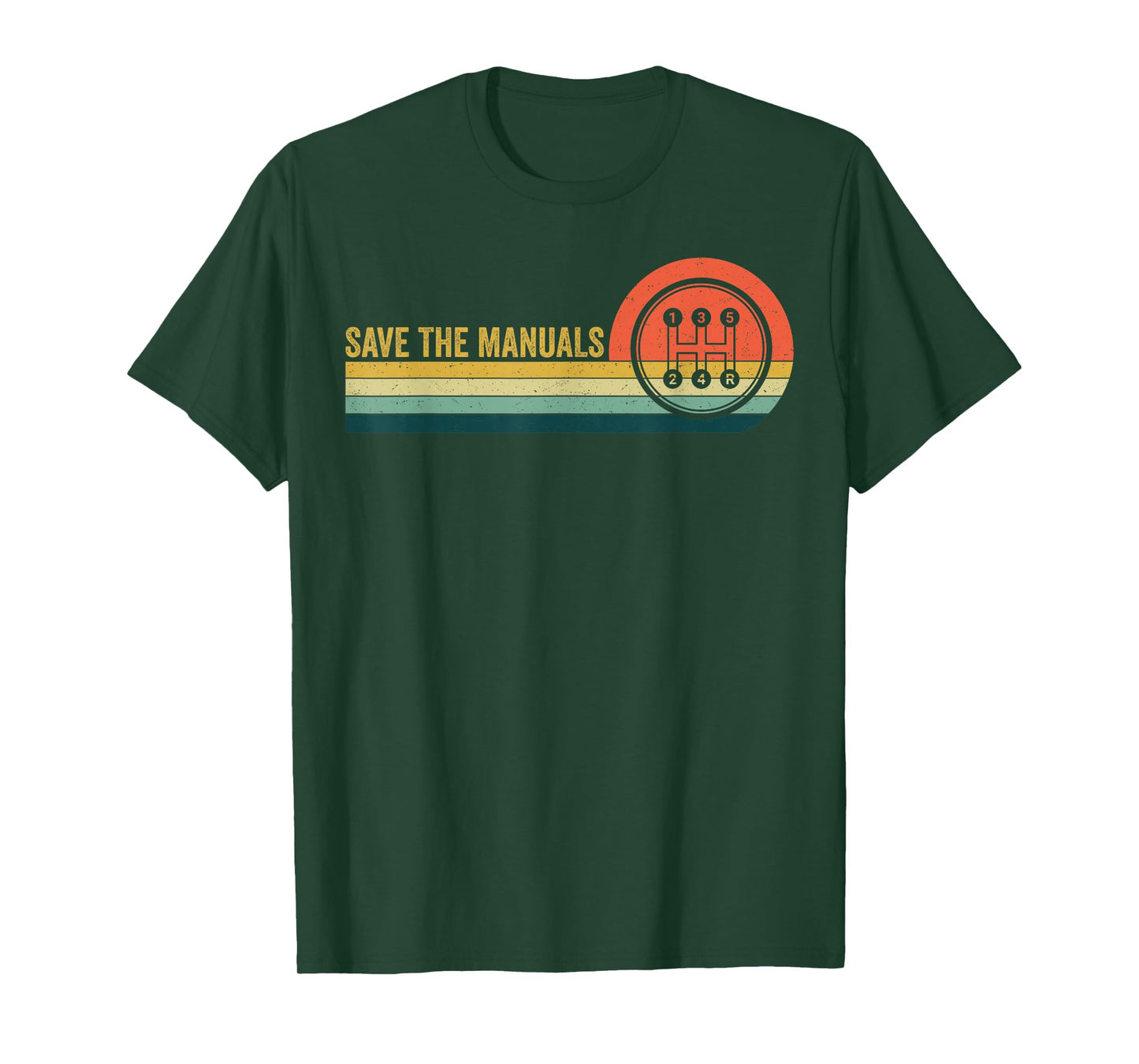 Save The Manuals 5 Speed Manual Transmission Three Pedals T-Shirt