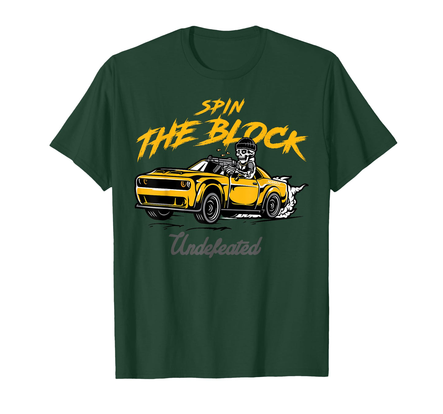 Sneaker Match Tee SPIN THE BLOCK Charcoal University Gold T-Shirt