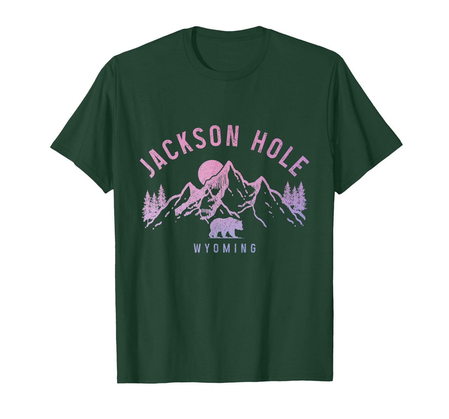 Jackson Hole Wyoming Mountains Bear Nature Vintage T-Shirt