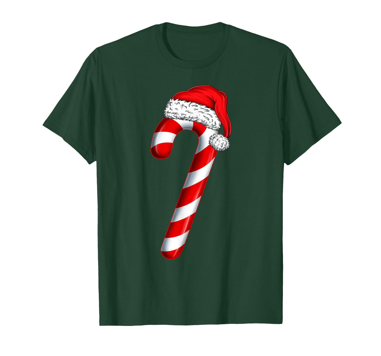 Christmas Crew Candy Cane Santa Hat Kids Girls Boys Women T-Shirt