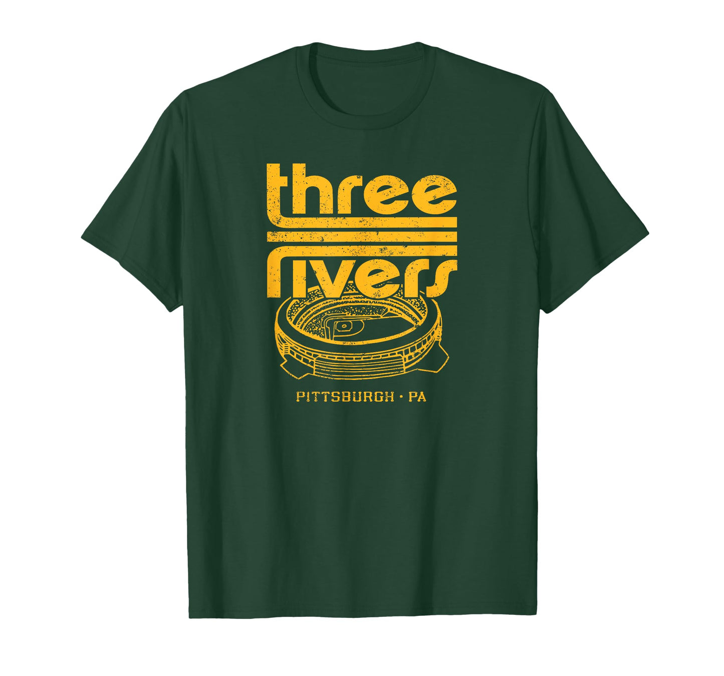 Three Rivers Stadium Pittsburgh PA Vintage 70s Sports Venue T-Shirt