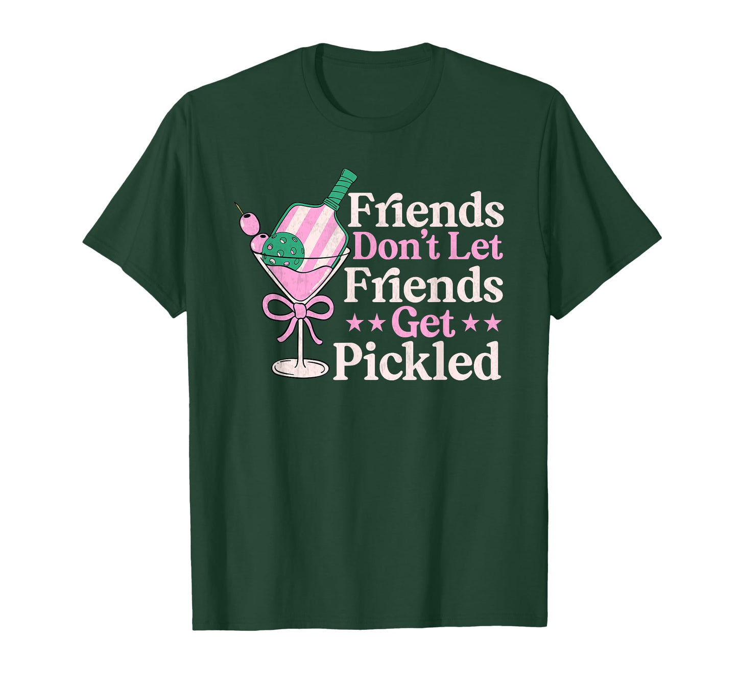 Friends Don't Let Friends Get Pickled Pickleball player T-Shirt