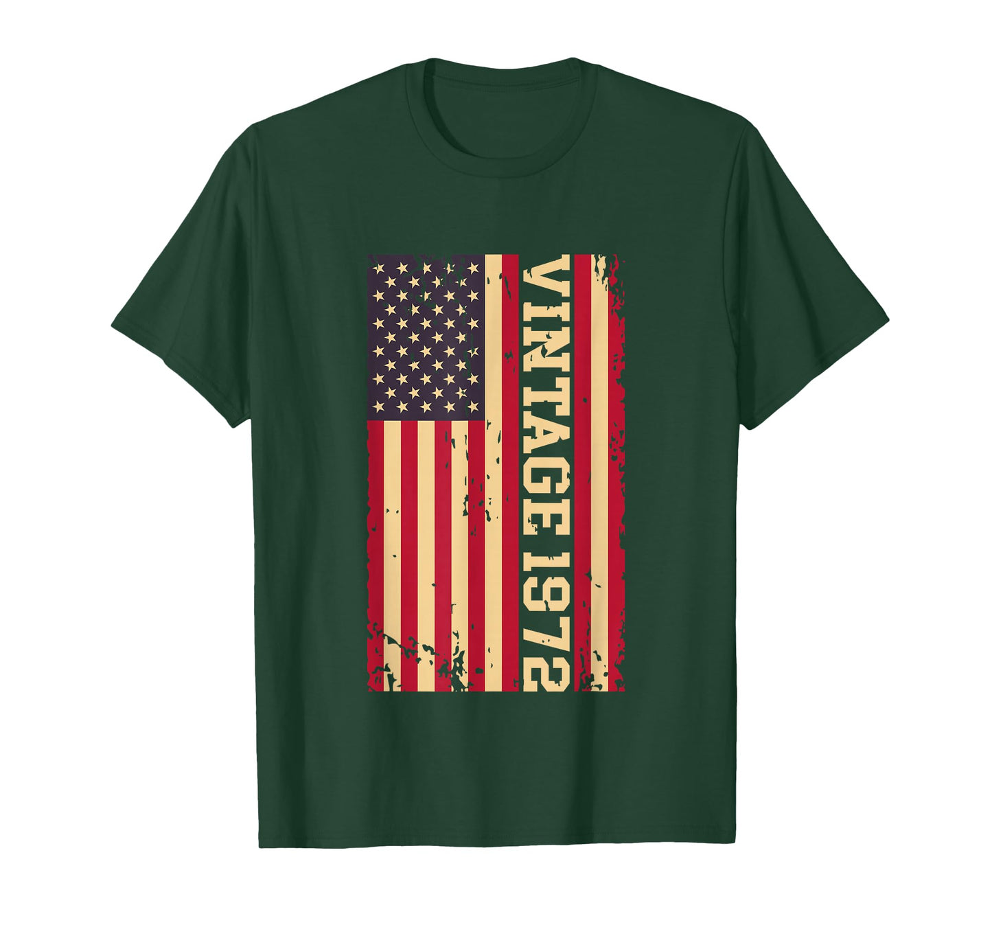 1972 Vintage 53rd Birthday 53 Years Old American USA Flag T-Shirt