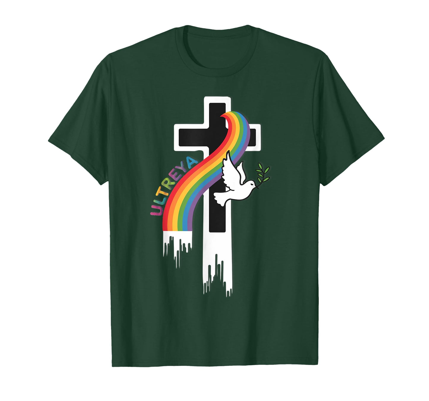 DeColores Cursillo Rainbow Rooster Catholic T-Shirt