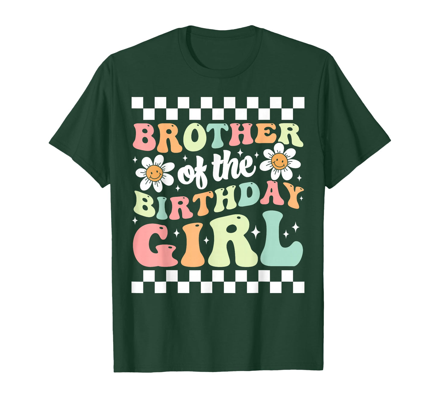 Brother of The Birthday Girl Family Groovy Birthday Party T-Shirt