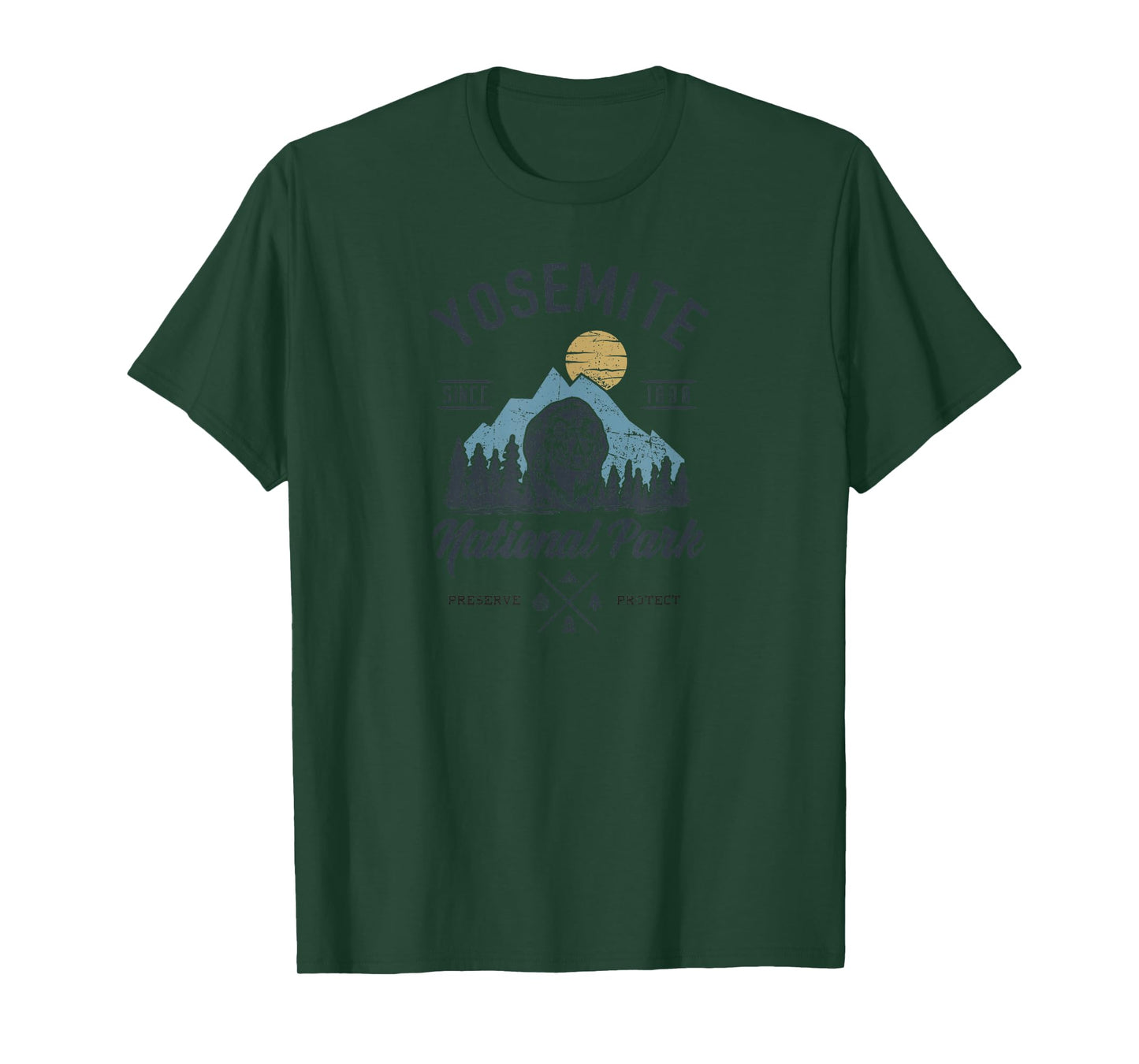 Vintage Yosemite National Park Retro Mountains Nature Lover T-Shirt